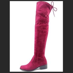 Charles by Charles David 'Gunter' over knee boots in 'Merlot' suede size 9